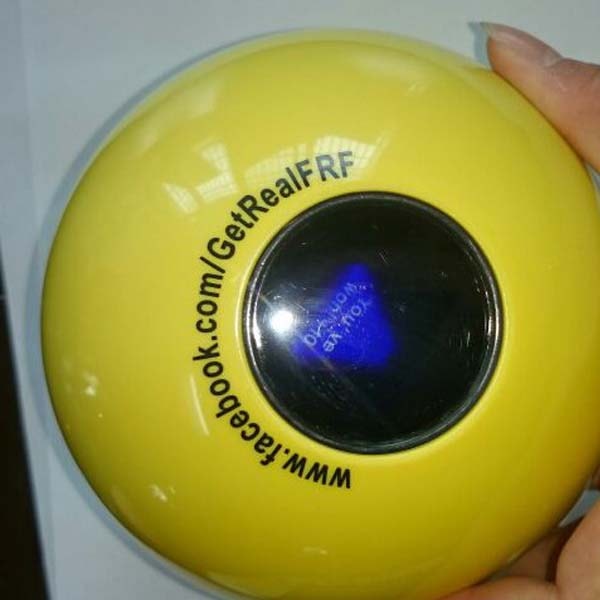 12 cm custom magic 8 ball with yellow color