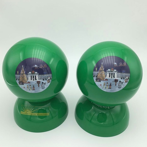 Custom Magic 8 Ball Xmas Gift With Full color Snowman imprint