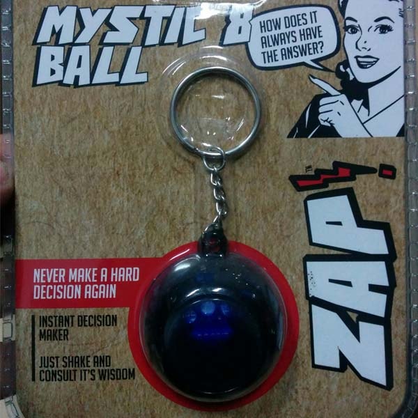 Custom Magic 8 Ball Keychain With Blister Package